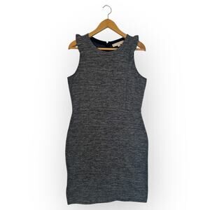 Ann Taylor LOFT NWT Women's Sleeveless Herringbone Shift Dress Size 8 Gray